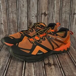 Sz 14 Mens Merrell MQM Flex Hybrid Gore-Tex Trail Running Shoes Orange‎ Black